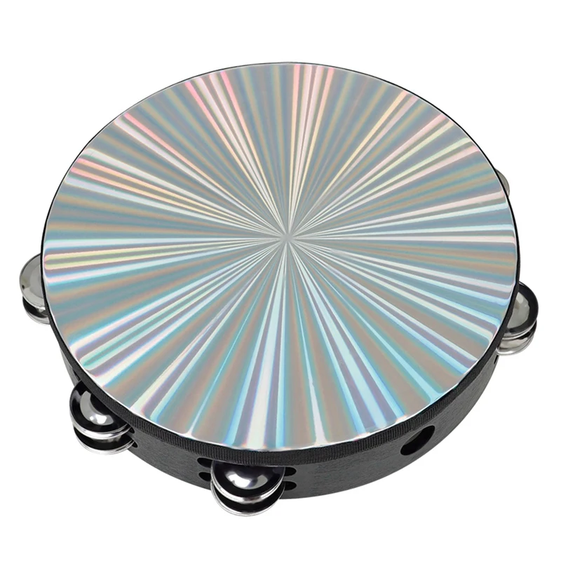 

Tambourine Double Row Jingle Tambourine Handbell Hand Drum Tambourine for Adults Percussion Musical Instrument