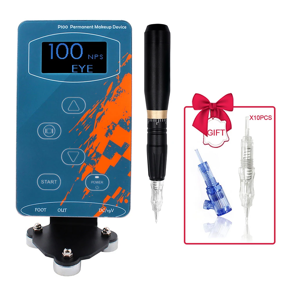 

Biomaser машина для татуажа бровей роторная ручка для перманентного макияжа бровей микроблейдинг Макияж DIY набор с тату иглой