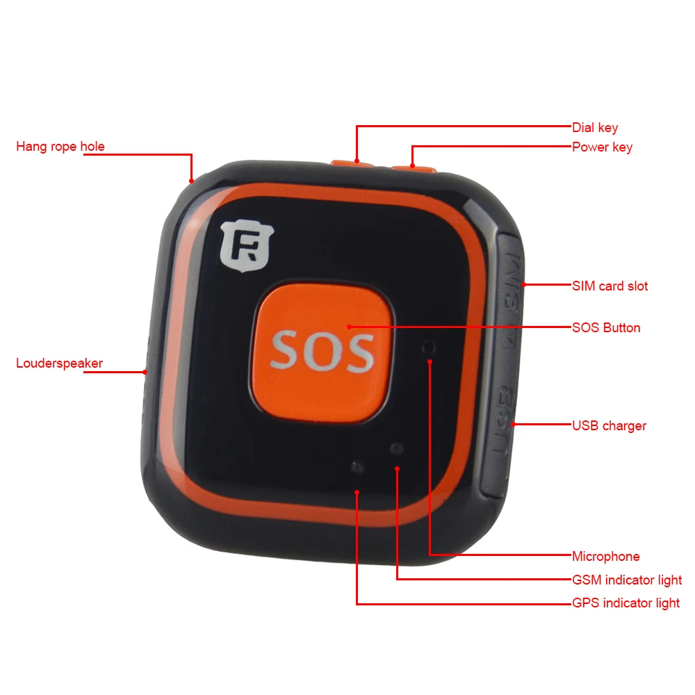 Миниатюрный GPS трекер для детей персональный двухсторонних вызовов SOS Осеннее