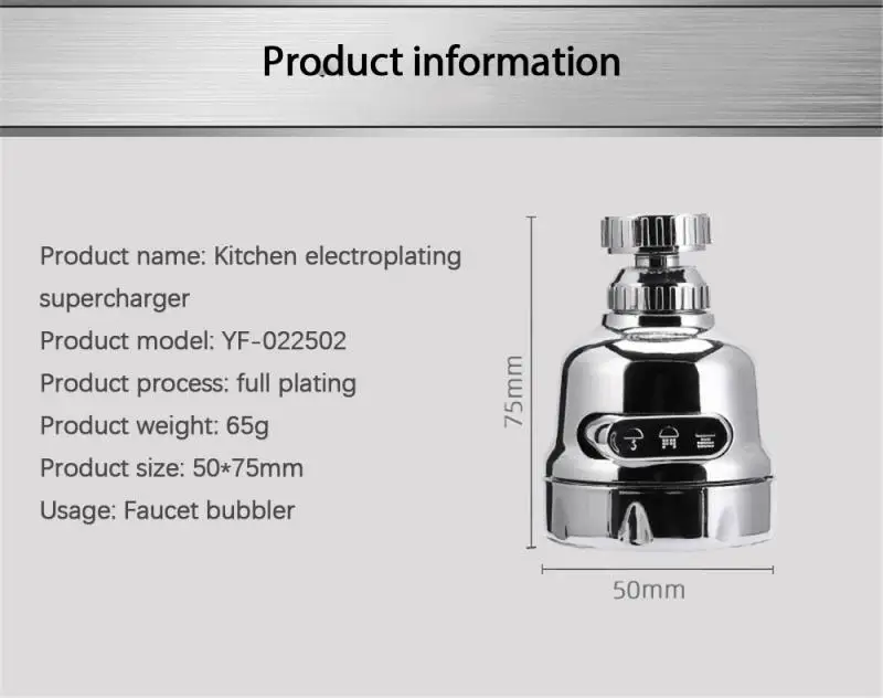 

Faucet Diffuser Pressurized Faucet Water Flow Regulator Bubbler Faucet Aerator Energy-saving Faucet Faucet Replacement Head