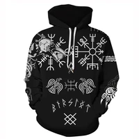 mens hoodie viking odin nordic mythology 3d harajuku street print trend hoodie