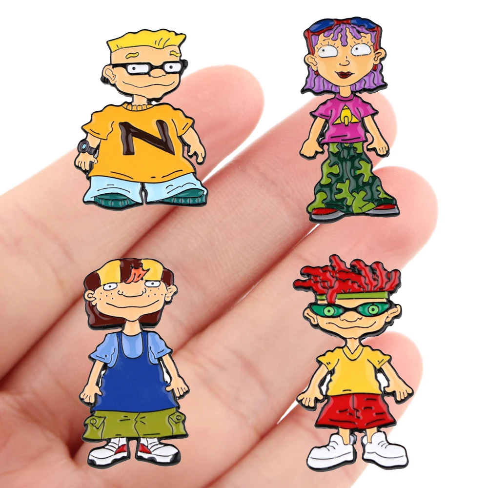 

DZ1828 90s Anime Figures Enamel Pins Brooches Woman Men Backpack Bags Badge Fashion Lapel Jewelry Kids Friends Birthday Gifts