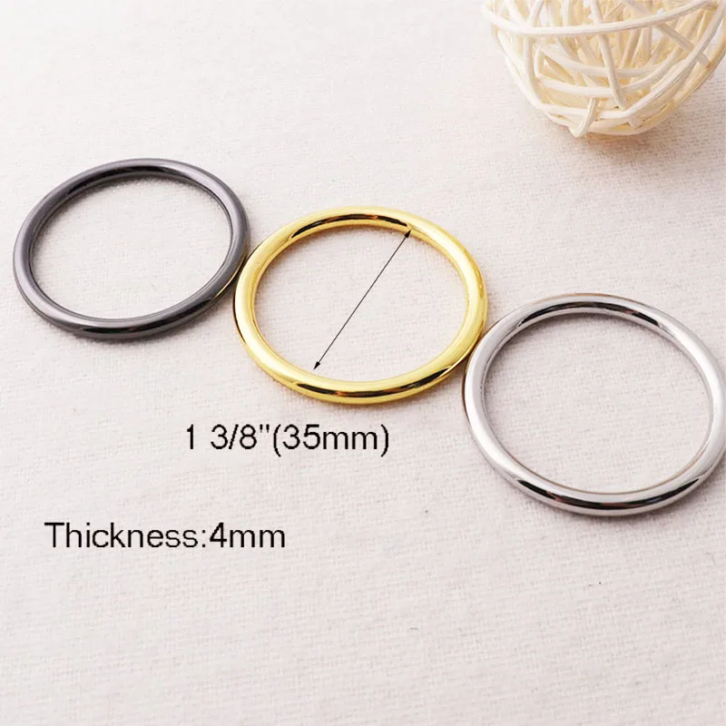 10 шт. Металл золото/темно серый/Серебряный O кольца для пряжки колье ремень