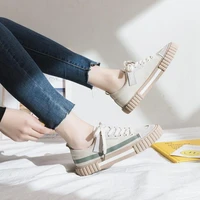 2021new spring fashion women canvas shoes casual flats striped casual vulcanize shoes fashion style female sneakers