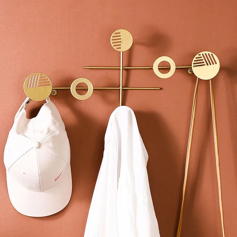 

Home Wall Decoration Hanging Hook Nordic Wrought Iron Decoration Hook Ornament Cloth Stands Handbag Holder Key Hanger Artware