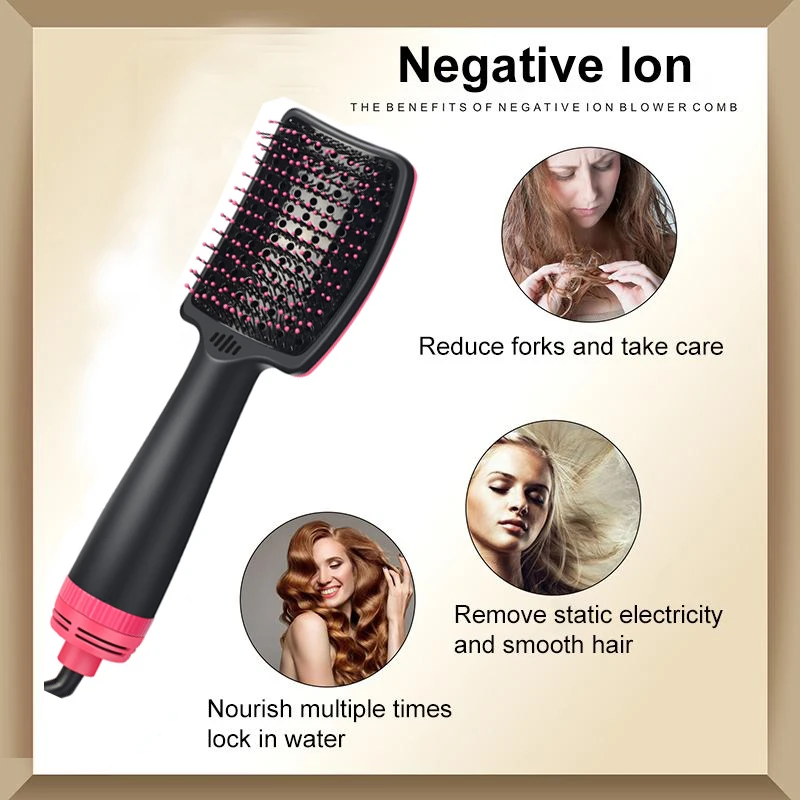 2 в 1 фен для волос одношаговая щетка горячего воздуха выпрямитель Плойка завивки