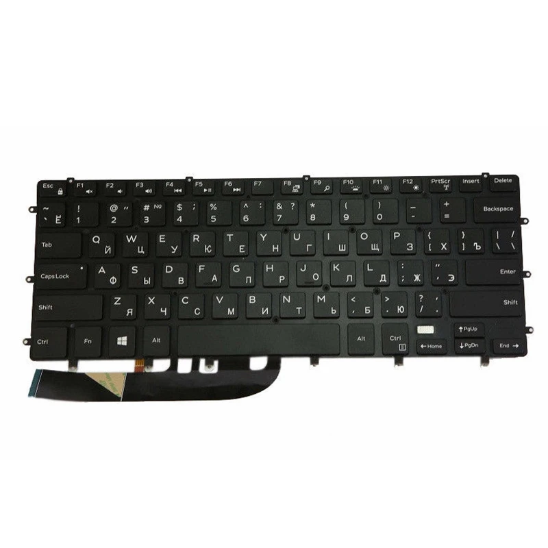 GZEELE новая клавиатура с подсветкой для DELL XPS 15 9550 9560 5510 M5510 RU Русский DLM14L23SUJ442 0HPHGJ черный без рамки подсветки