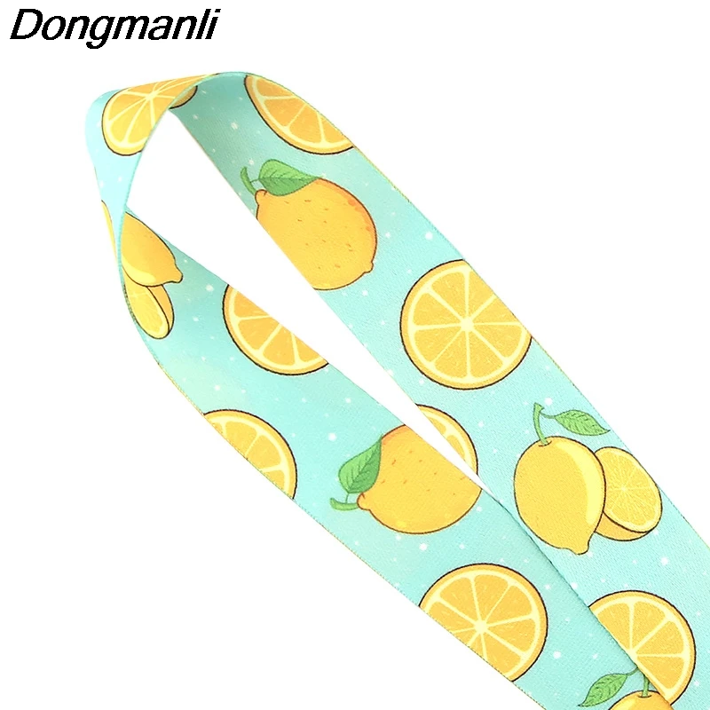 

K944 Fruit Series Lemon Lanyard Phone Rope Keychains Phone Lanyard for Keys ID Card Lanyards For Men Women