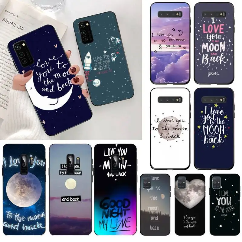 YJZFDYRM I Love You To The Moon And Back мягкий чехол для телефона Samsung S20 plus Ultra S6 S7 edge S8 S9 S10 5G lite