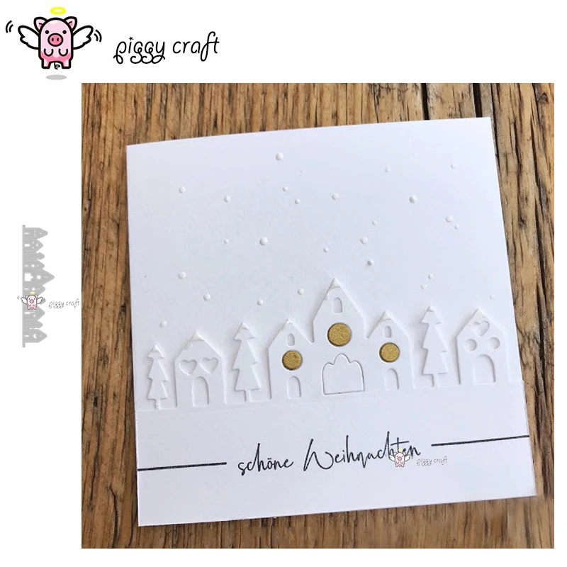 Металлические Вырубные штампы форма для вырезания дома дерева замка края