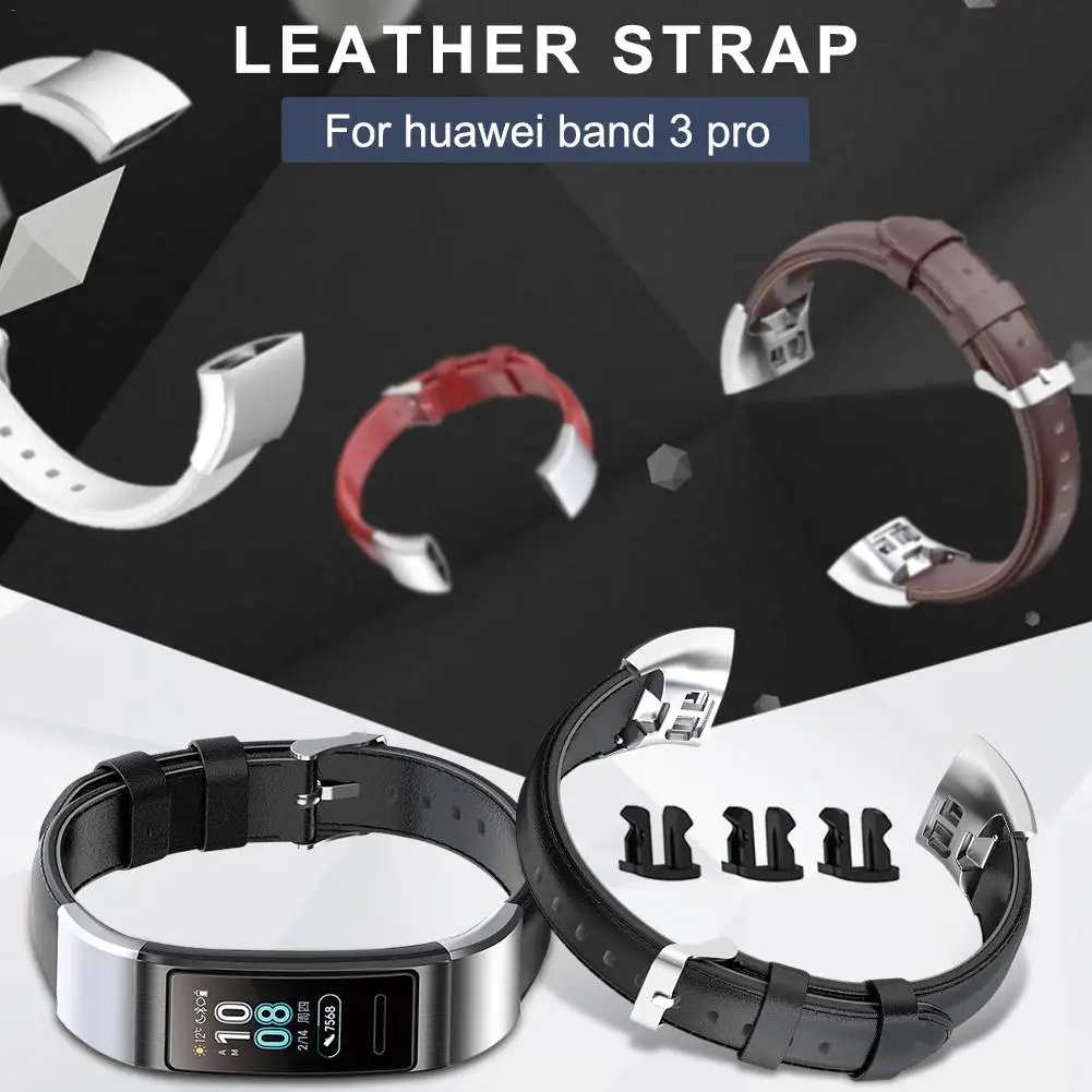 Ремешок для смарт часов спортивный сменный кожаный браслет Huawei 3