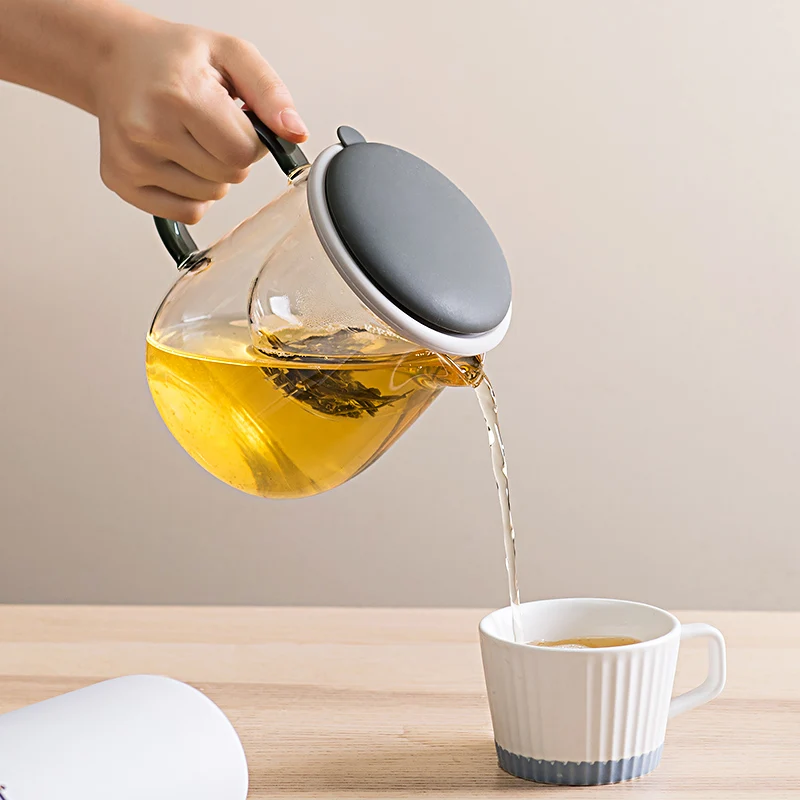 Термостойкий стеклянный чайник практичная бутылка чашка для чая с заваркой