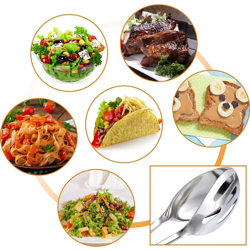 

2 Packs Buffet Tongs Stainless Steel Kitchen Tongs Serving Tongs Salad Tongs Cake Tongs Bread Tongs