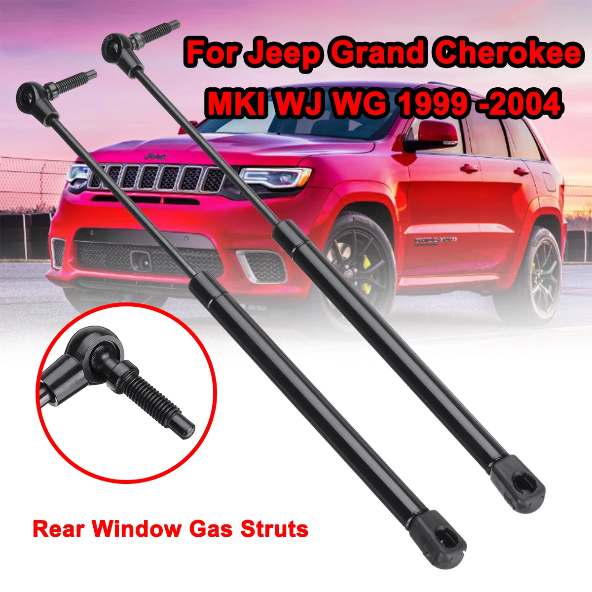 

2pcs Car Rear Window Boot Gas Support Struts Bars Replace For Jeep Grand Cherokee MKI WJ WG 1999-2004 55136761AA 55136965AA