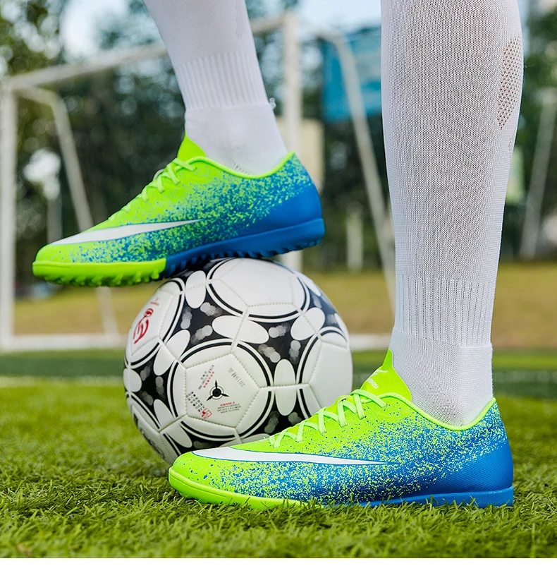 Новинка! Мужские футбольные бутсы ZHENZU Turf для помещений, детские бутсы для мальчиков, футбольные бутсы, спортивные кроссовки, европейские размеры 35-44, voetbalschoenen