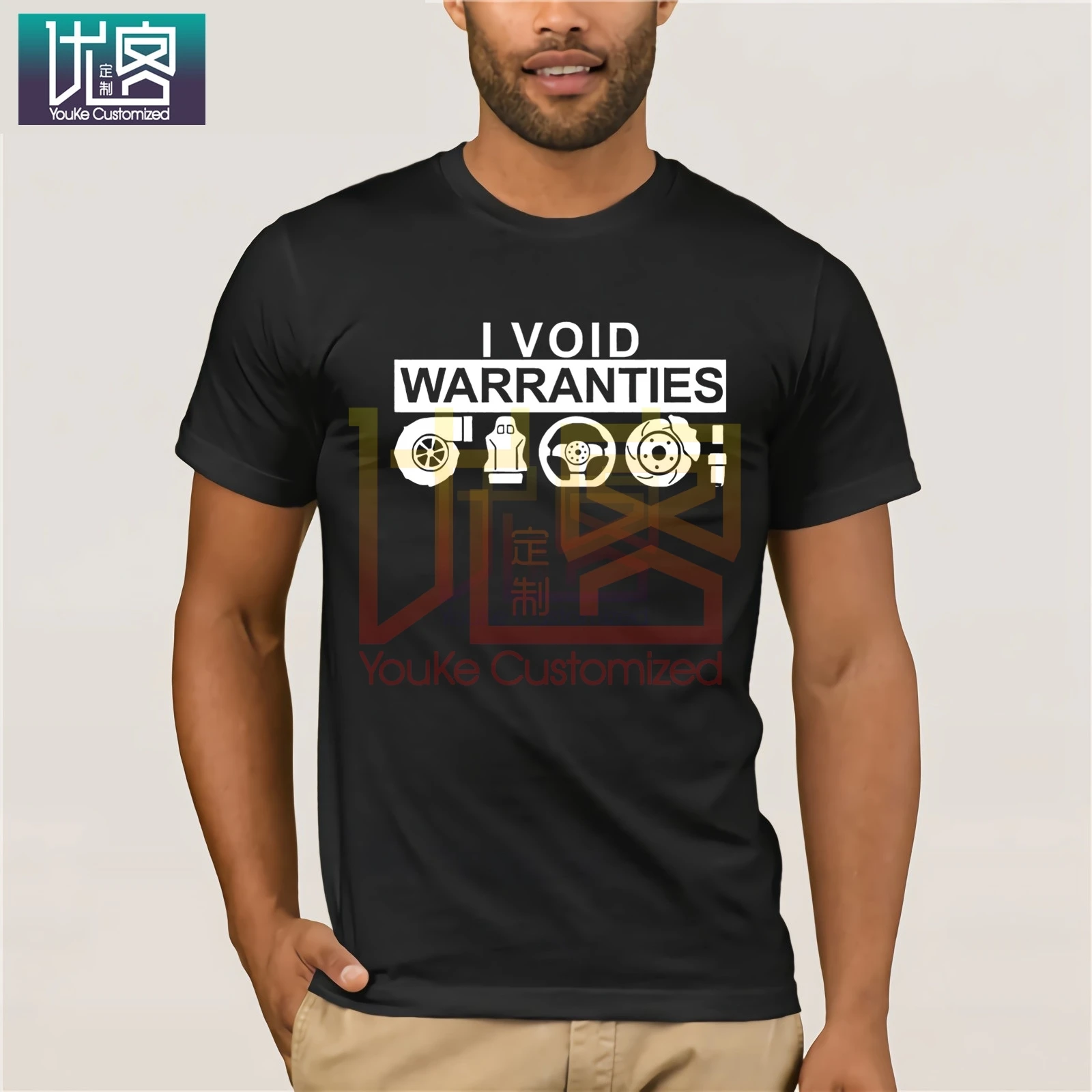 Новинка 2020 летняя футболка с надписью I VOID WARRANTIES черная S 3XL JDM тюнером Boost Turbo Evo