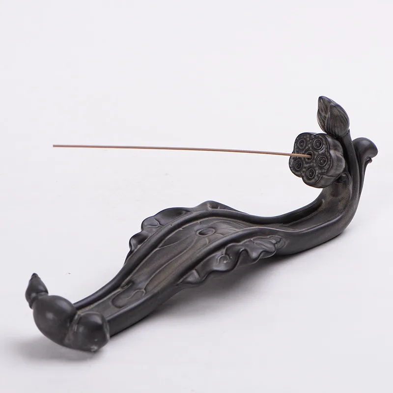 Керамическая курильница дзен античный Лотос подставка для ароматических