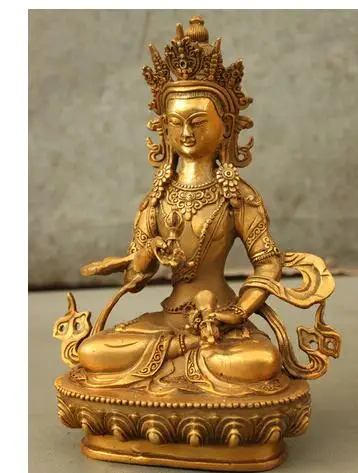 Из бронзы чистая медь OLD QING MING BRASS 8 &quotтибетская Тантра идол бронзовая