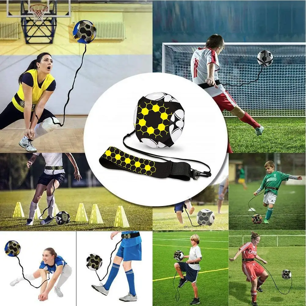 

Adjustable Football Kick Solo Trainer Belt Swing Bandage Control Soccer Training Aid Equipment Waist Belts For Football Sports