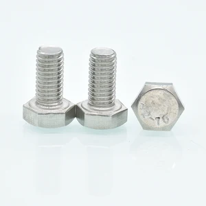 Винты шестигранные из нержавеющей стали M4 M5 M6 M8, болты DIN933 для конструкции колес