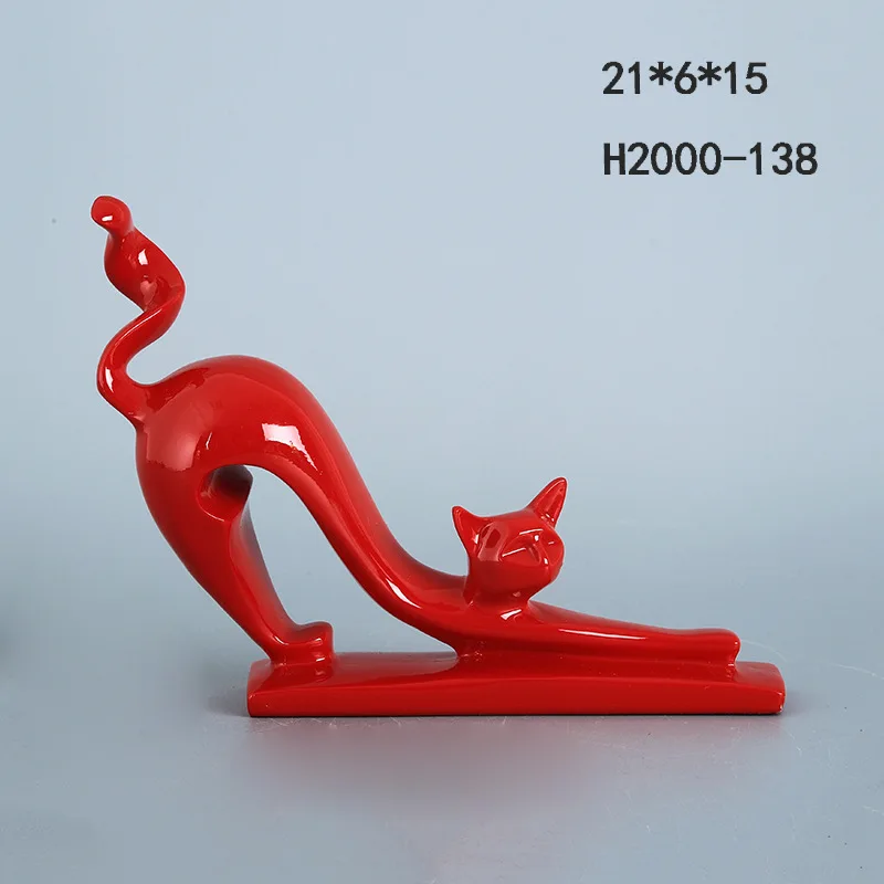 Современное домашнее ремесло простой полимерный Кот на удачу украшение для