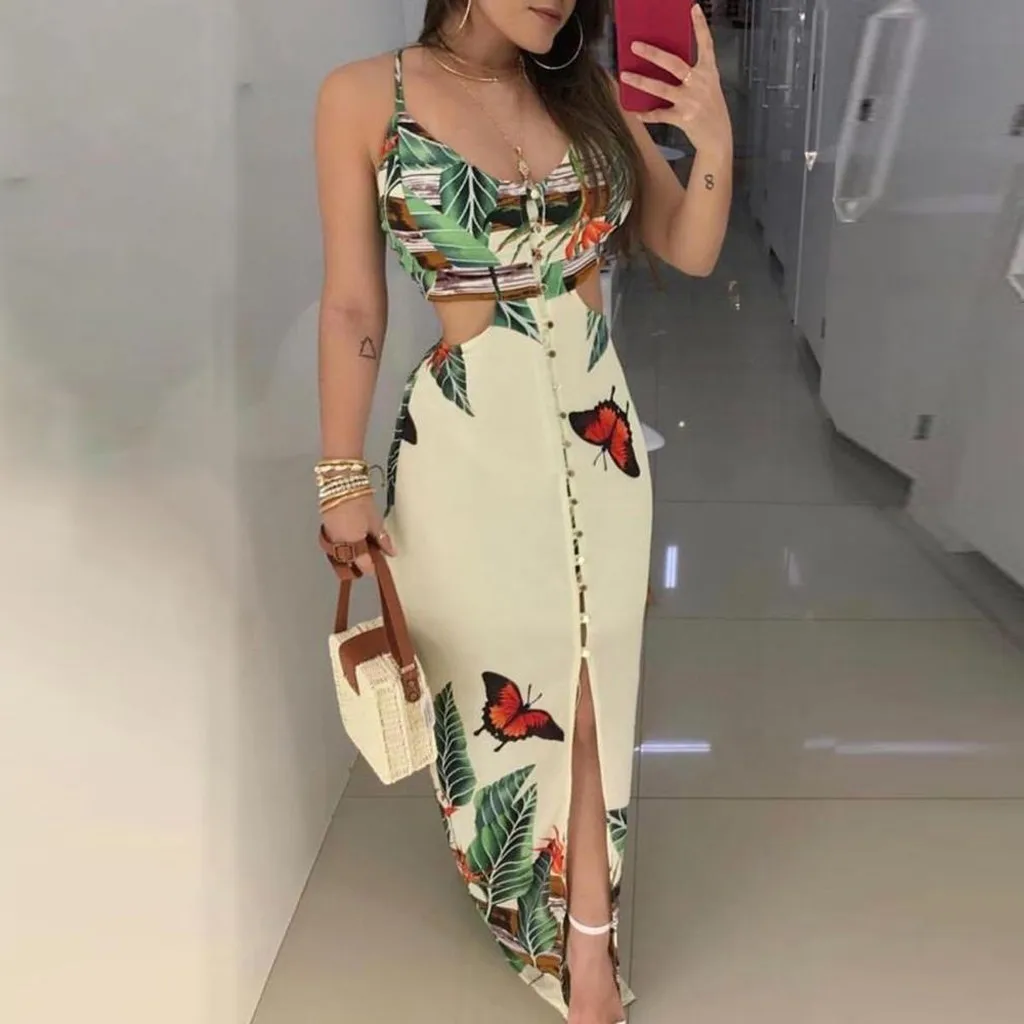 SAGACE горячее платье женские Гавайские Сексуальные Платья с цветочным принтом 2020
