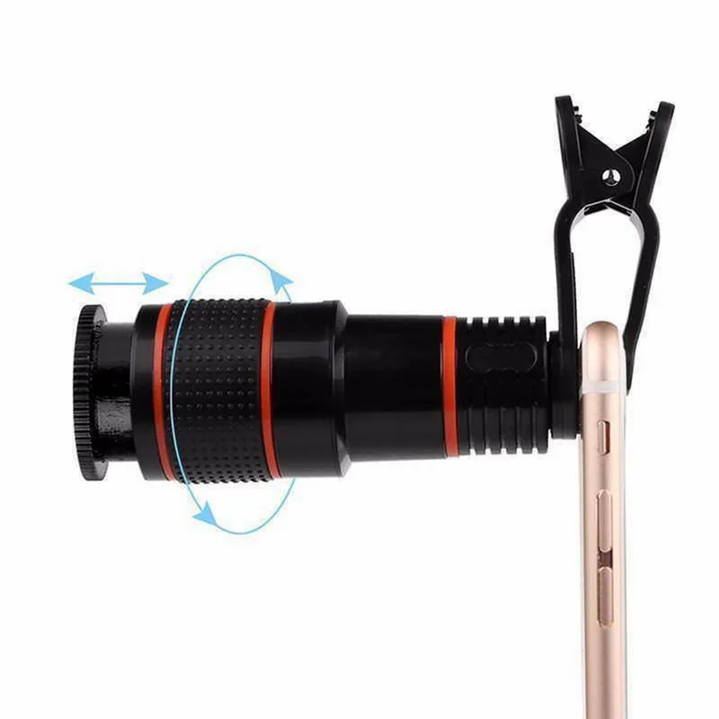 8X 12X Telephoto Mobile Phone Lens Zoom External With Universal Clip For Smartphone Dropshipping | Мобильные телефоны и