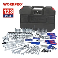 workpro 123pc mixed tool set mechanics tool set ratchet spanner wrench socket set
