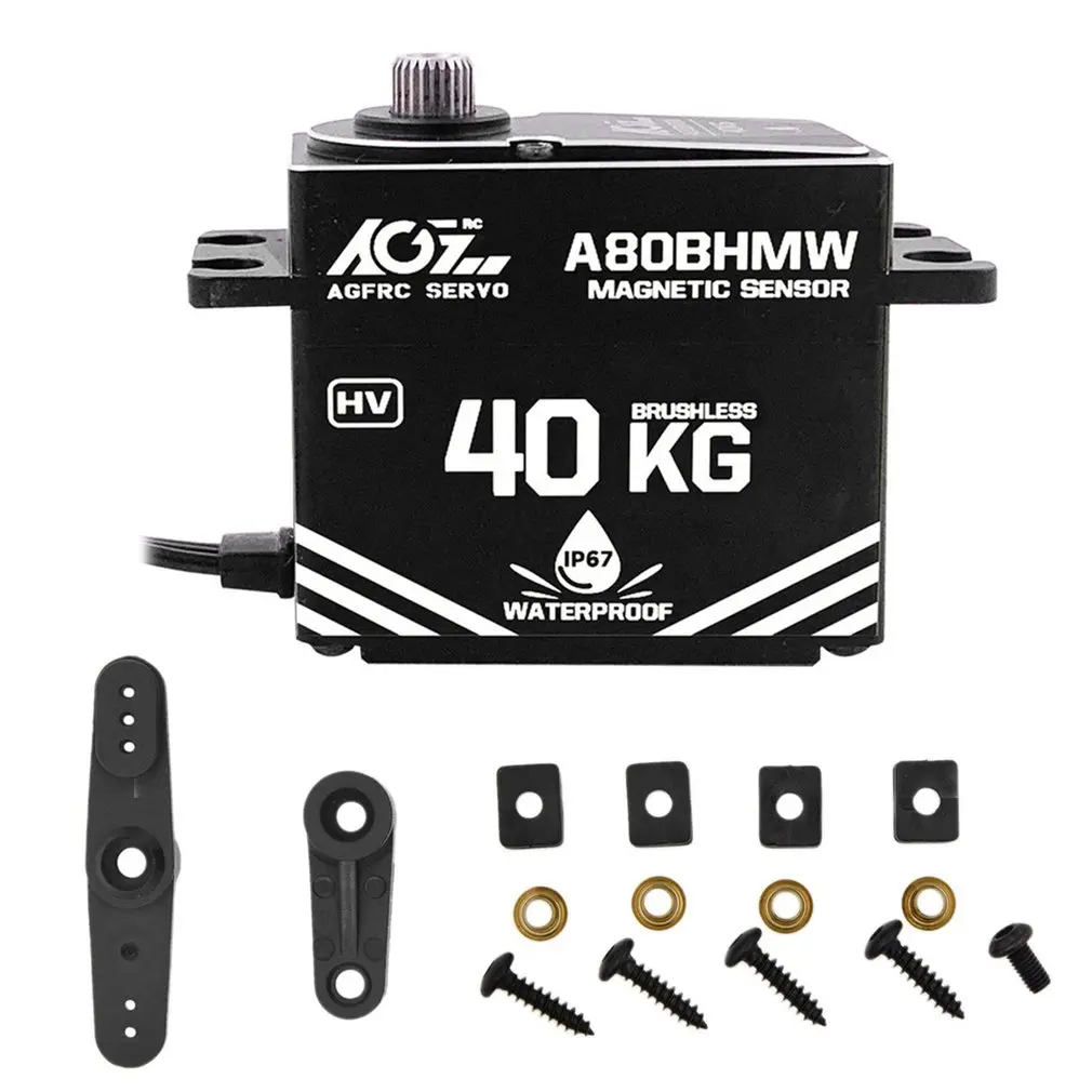 

AGF RC MODEL AGF A80BHMW 40kg Waterproof High Torque Brushless Servo Digital Servo For RC Car And Boat Robot Helicopter