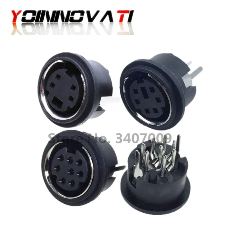 50pcs PS2 S Terminal Jack/Socket Female Jacks 4P 5P 6P 8P Round DIP Connector | Обустройство дома