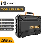 DEKO 22 шт., профессиональный набор инструментов для ремонта автомобиля, автоматический гаечный ключ с храповым механизмом, отвертка, механические инструменты в комплекте с выдувной формовочной коробкой