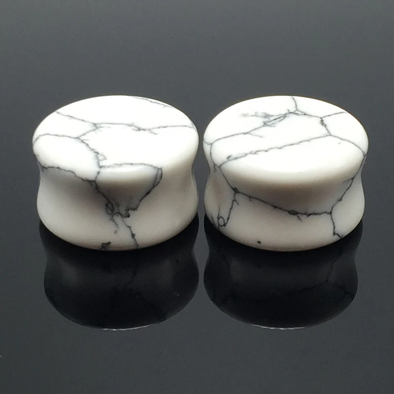 2 шт./пара заглушек для ушей, серьги-заглушки из камня, женские и мужские, прокладка из плоти, пирсинг-туннель, удлинитель, украшение для тела.