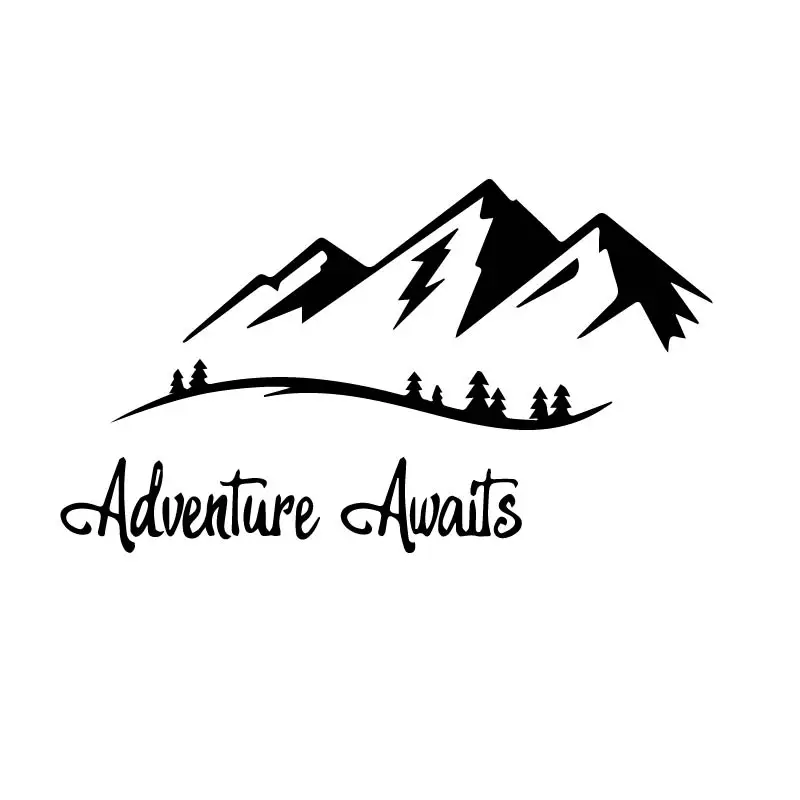 

Brave Mountain Adventurer Sticker High Quality Car Window Decoration Personality PVC Waterproof Decal Black/White, 17cm*10cm