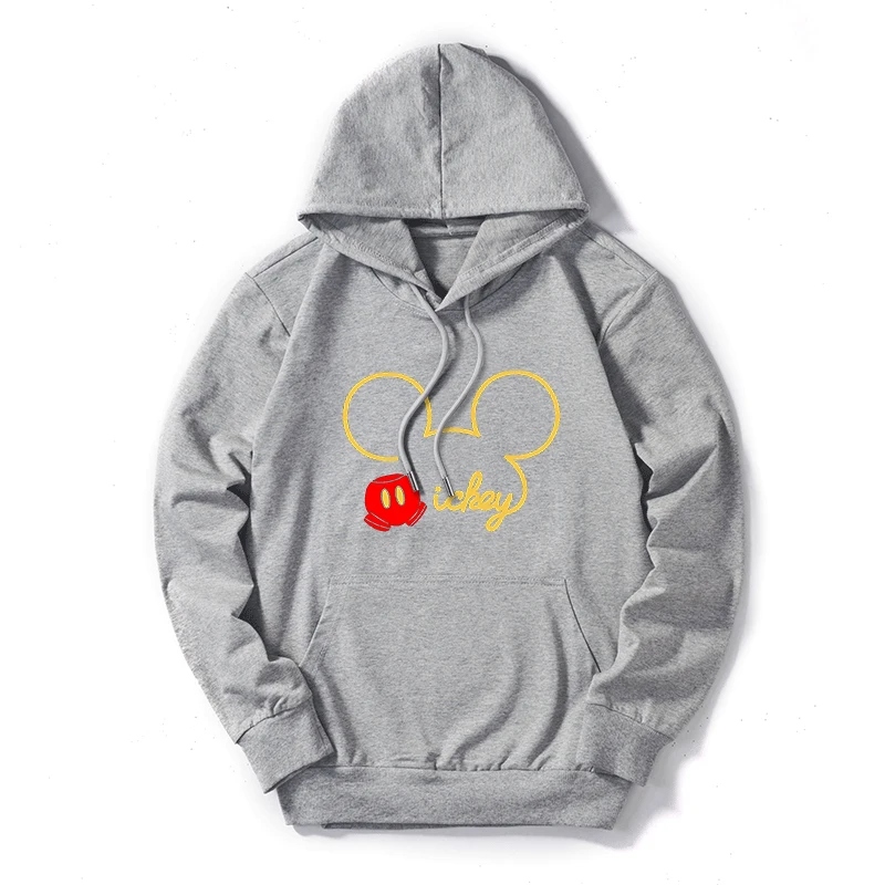 Gray3 Women Sweatshirt Cotton Hoodies Autumn Winter Minnie Cartoon Hoodie Print Pullover Long Sleeve Plus Size 5XL White - Цвет: Gray3
