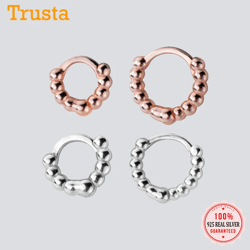 Женские серебряные серьги-кольца Trustdavis серьги-Обручи из серебра 925 пробы с