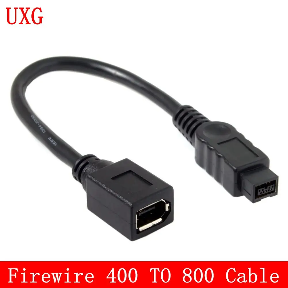 

IEEE 1394 IEEE1394 6PIN Female to 1394b 9PIN male Firewire 400 TO 800 Adapter Cable 10cm 0.1m