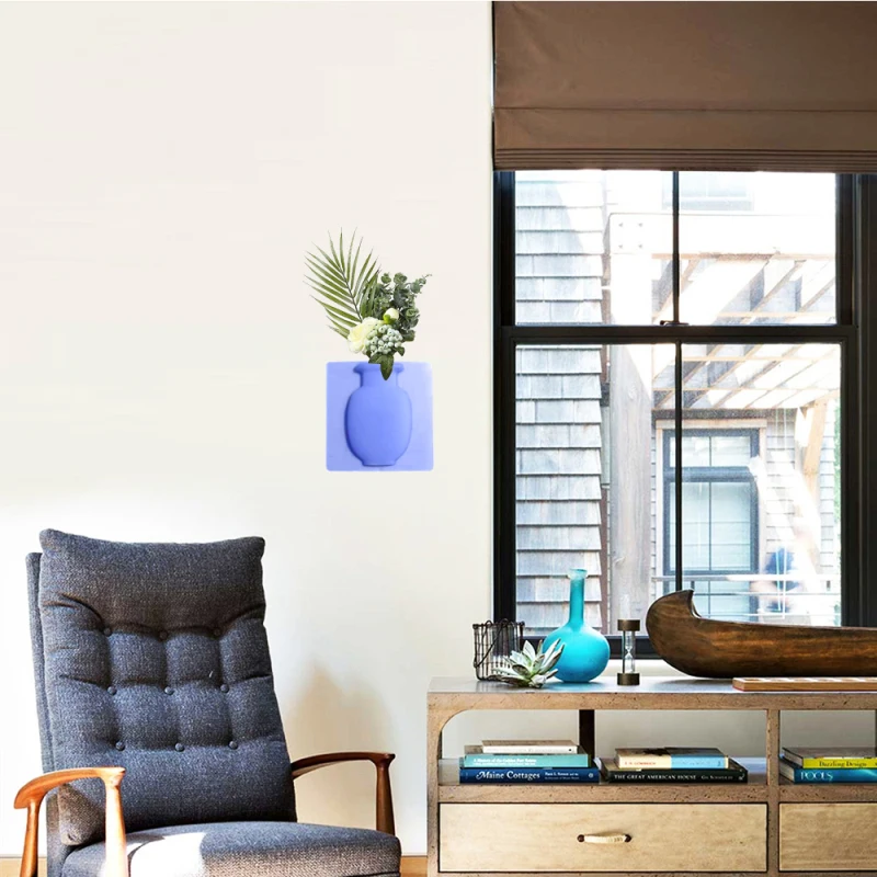 Ваза в скандинавском стиле силиконовый липкий настенная ваза холодильник