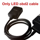 Кабели OBD со светодиодный светильник кой для записикрасныйчерный кабель obd2 для интерфейса delicht для кабеля подключения сканера