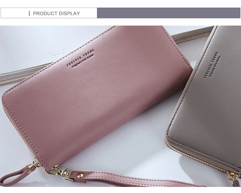 Wristband Women Long Clutch Wallet Large Capacity Wallets Female Purse Lady Purses Phone Pocket Card Holder Carteras
