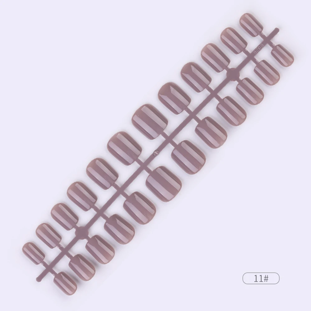 style 9 24 шт., короткие накладные ногти, полное покрытие, стилет, гроб, искусственные ногти, АБС-пластик, искусственные Типсы, украшения для ногтей, женский макияж, наращивание ногтей - Цвет: style 9