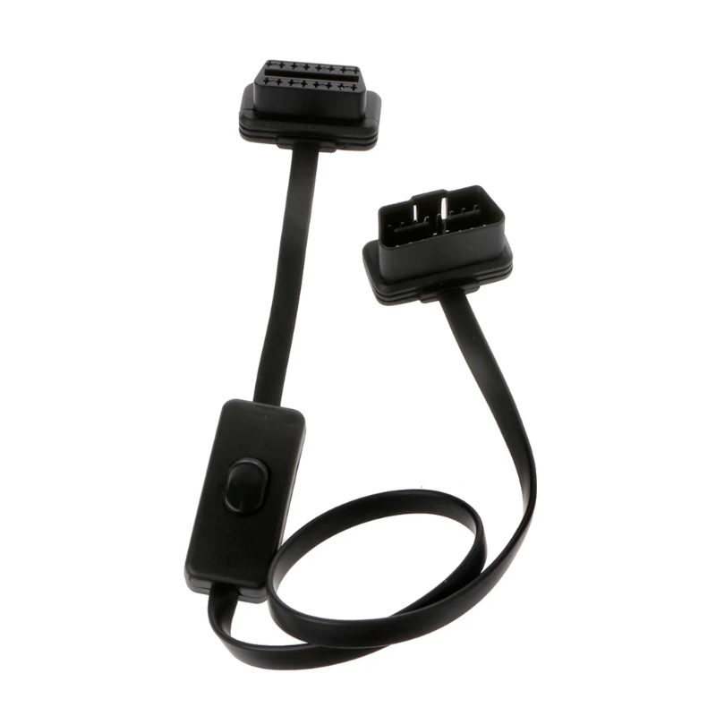 

16 Pin OBD2 OBDII Auto Car Extension Cable With Switch Type Adapter Connector Update Design Functional And Durable