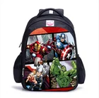 Ортопедические школьные ранцы для мальчиков и девочек, детский рюкзак с принтом супергероев, Халка, Железного человека, 16 дюймов