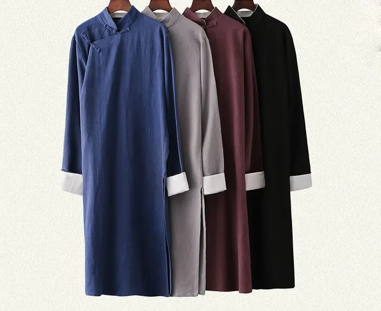 Высококачественная льняная Униформа кунг-фу для мужчин костюм taoist платье wushu