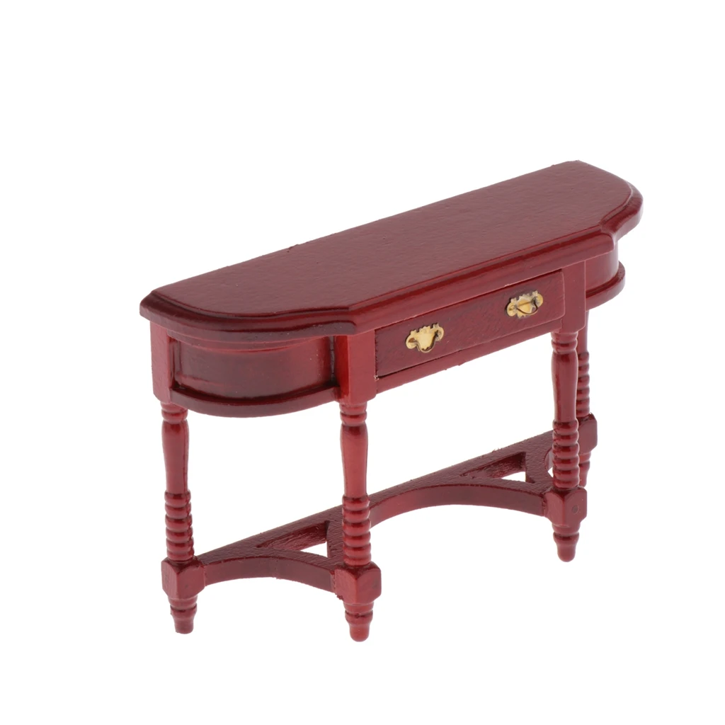 Miniature Dollhouse Wooden Writing Desk with Working Drawer for 1:12 Dolls House Study Office Furnishings and Decorations Toy | Игрушки и