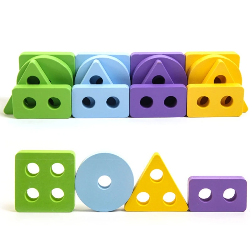 

Montessori Rainbow Tower Children Intelligence Development Sensory Training Toy