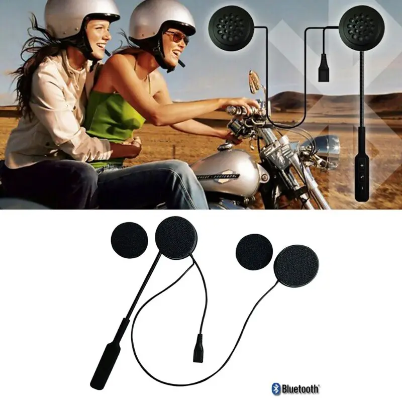 Беспроводной мотоциклетный шлем, Bluetooth гарнитура, мотоциклетный шлем, наушники, двойной стерео динамик, свободные руки, музыкальные наушники для MP3 MP4 Ph