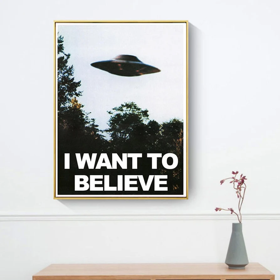 Постер классического фильма X-файлы Я хочу верить винтажный Ретро настенный