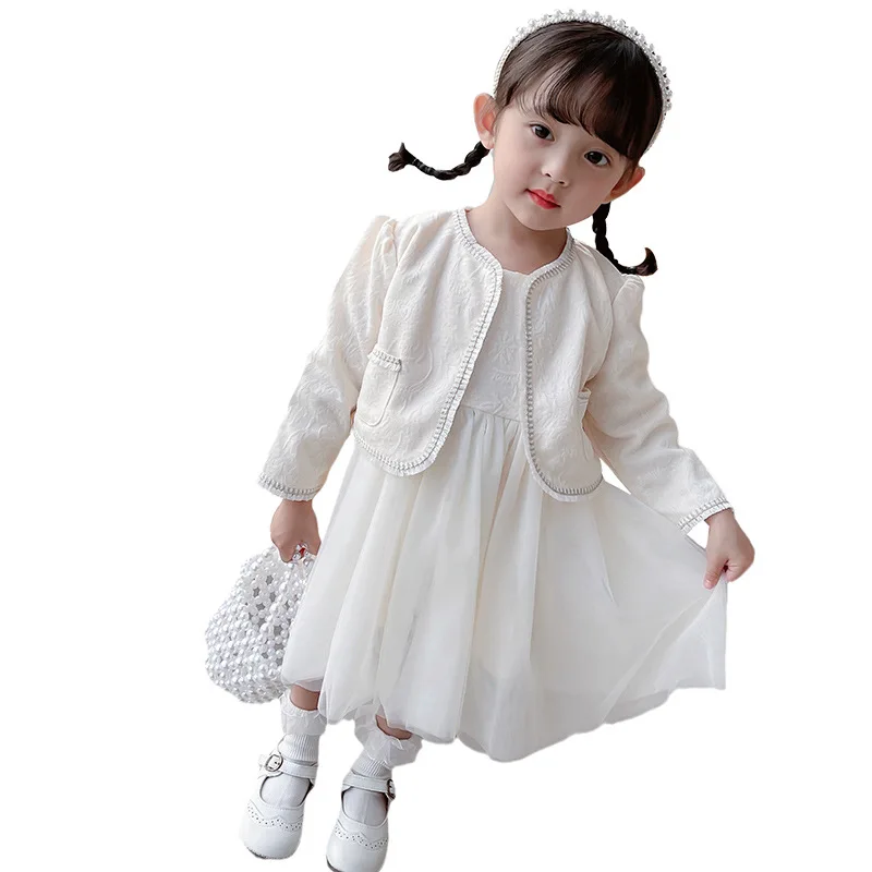 

Girls dress 2021 spring and autumn style Korean baby long-sleeved 2-piece dress children princess dress