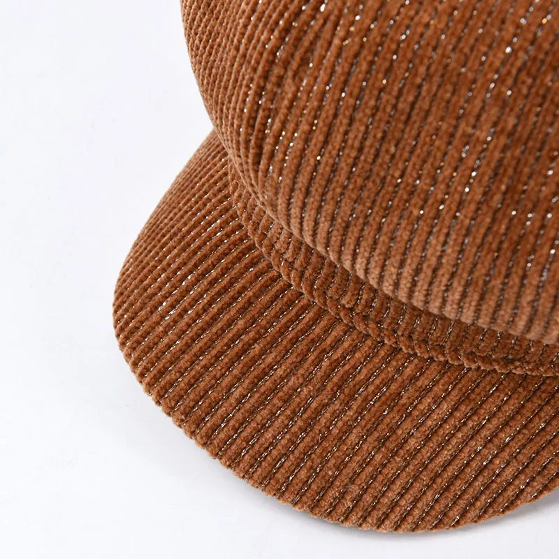 Женские осенние шапочки USPOP винтажные вельветовые Восьмиугольные кепки