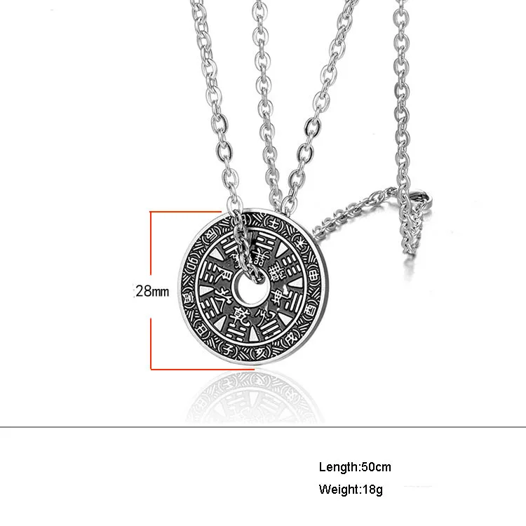 Подвеска в виде круга ретро стиле колье на удачу с Буддой мантрой Сплетницы Инь